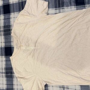 Men's Cream Henley Shirt